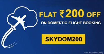Flat Rs. 200 OFF on Domestic Flight Booking